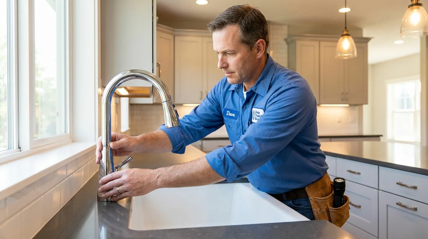 Kitchen faucet installation by Johns Plumbing LLC in American Falls